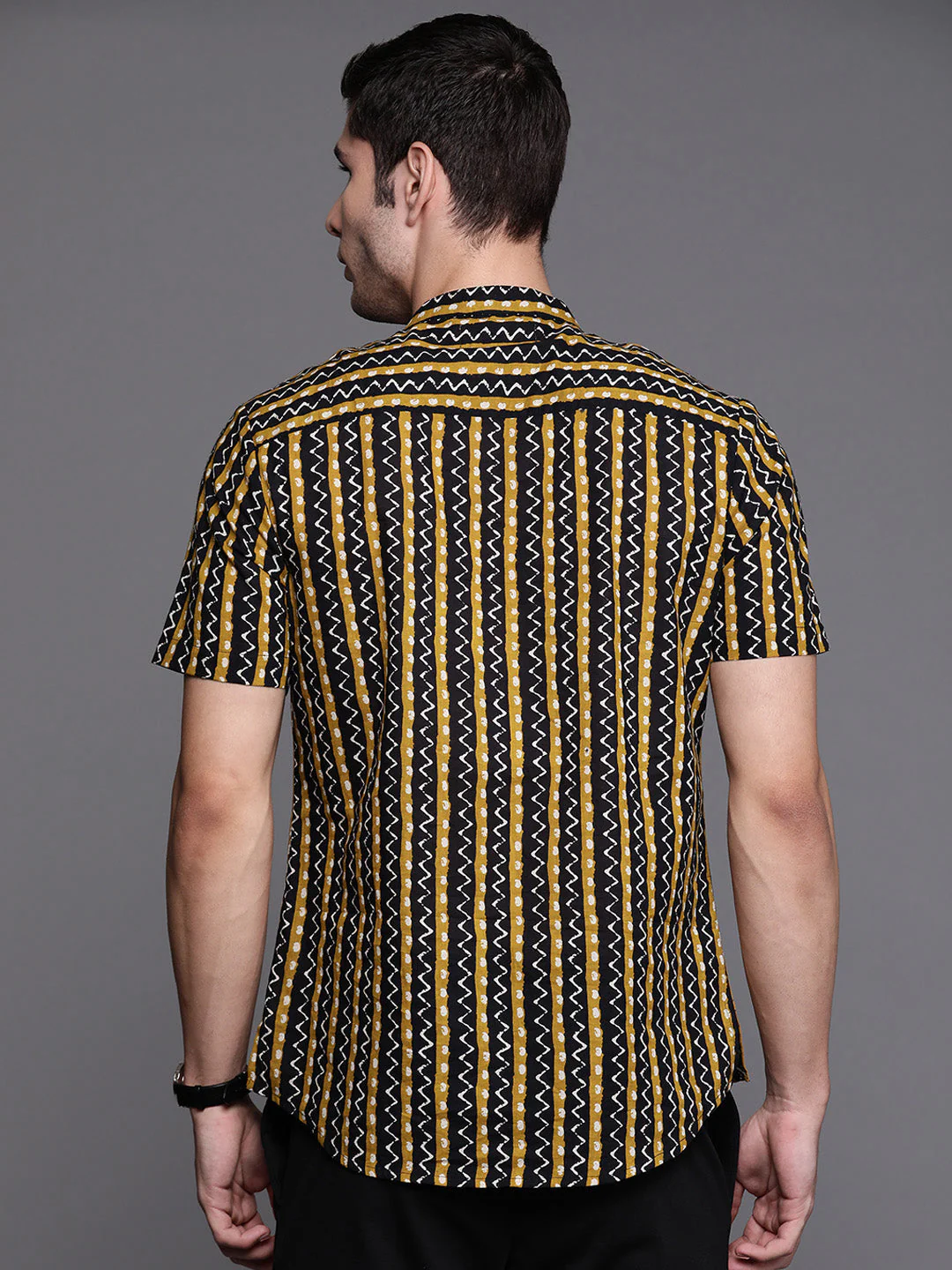 Indo Era Black Ethnic Motifs Cotton Straight Kurtas - Image 4