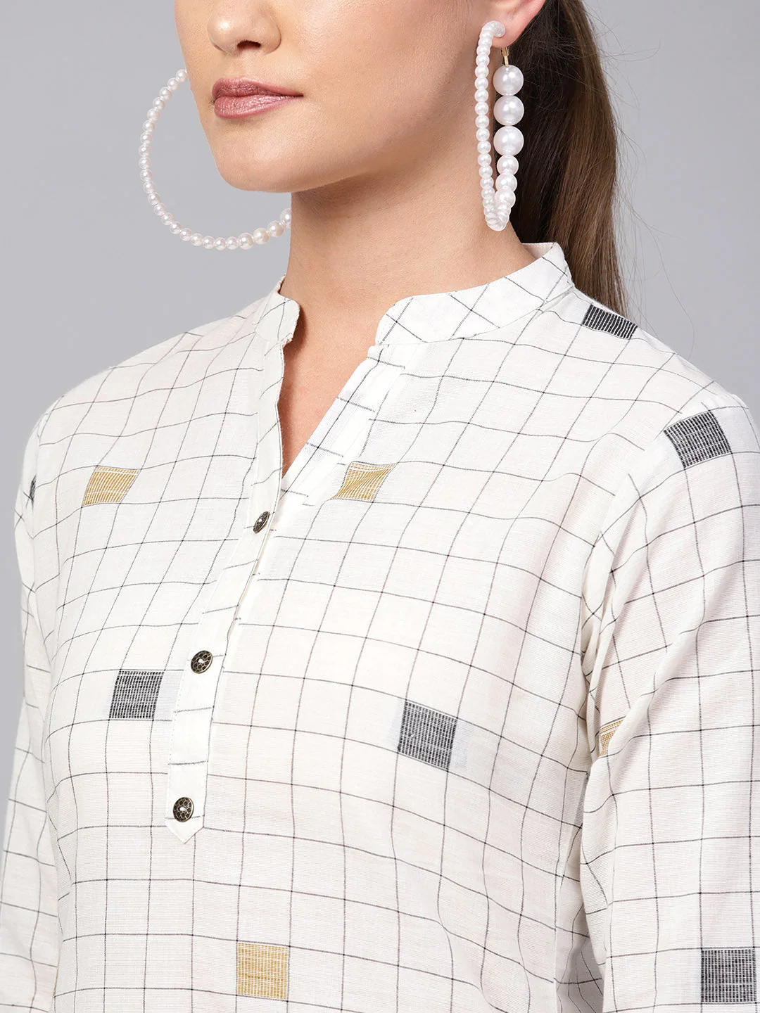Indo Era cream south cotton Saga High-Low Kurta - Image 5