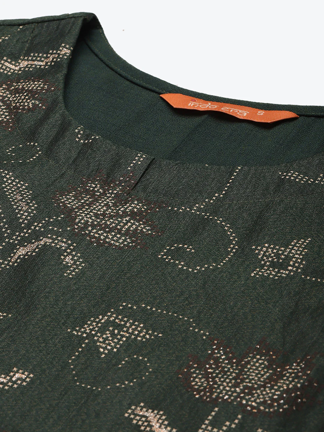 Indo Era Green Printed Straight Kurta Trouser with Dupatta set - Image 6