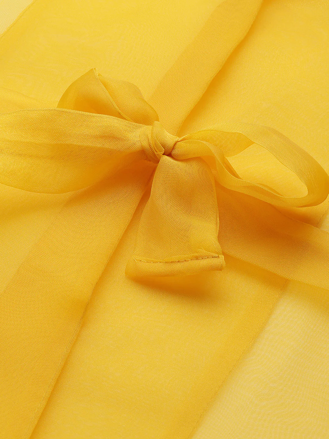 Indo Era Kesariya Yellow Printed A-Line Kurta with Trouser Set - Image 6