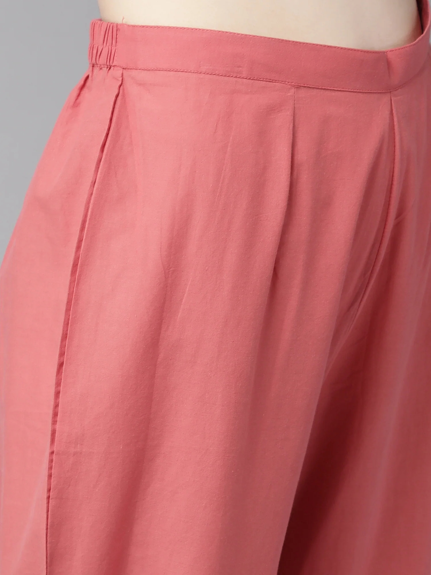 Indo Era Maroon Floral Printed A-Line Kurta with Palazzo Set - Image 6