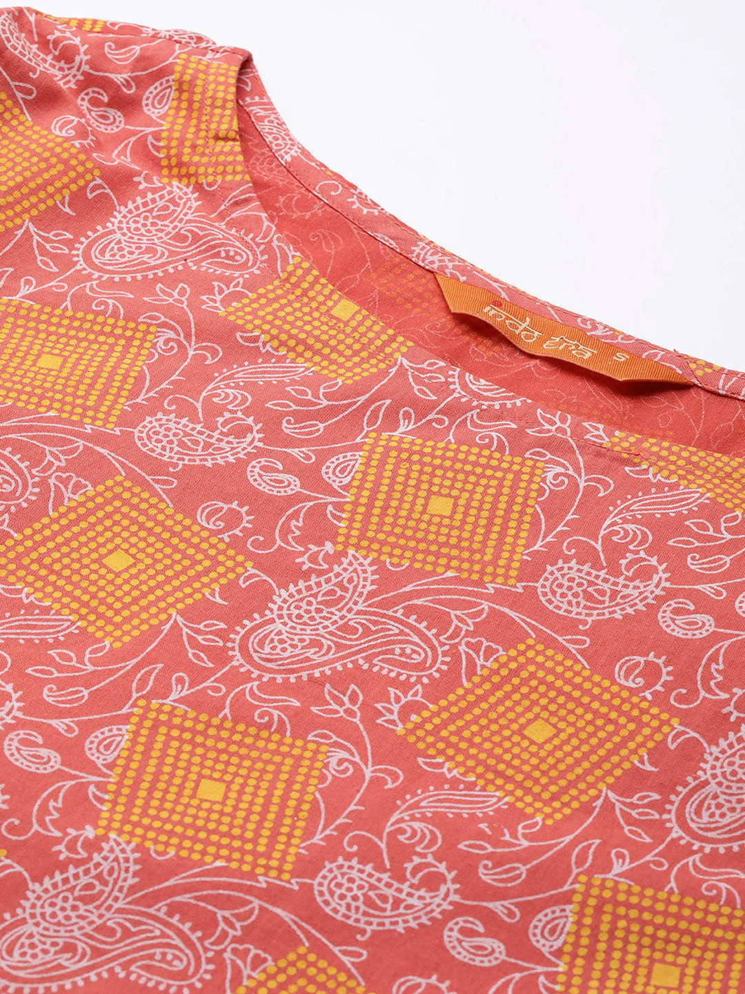 Indo Era Pink Printed Straight Kurta Trouser With Dupatta Set - Image 5