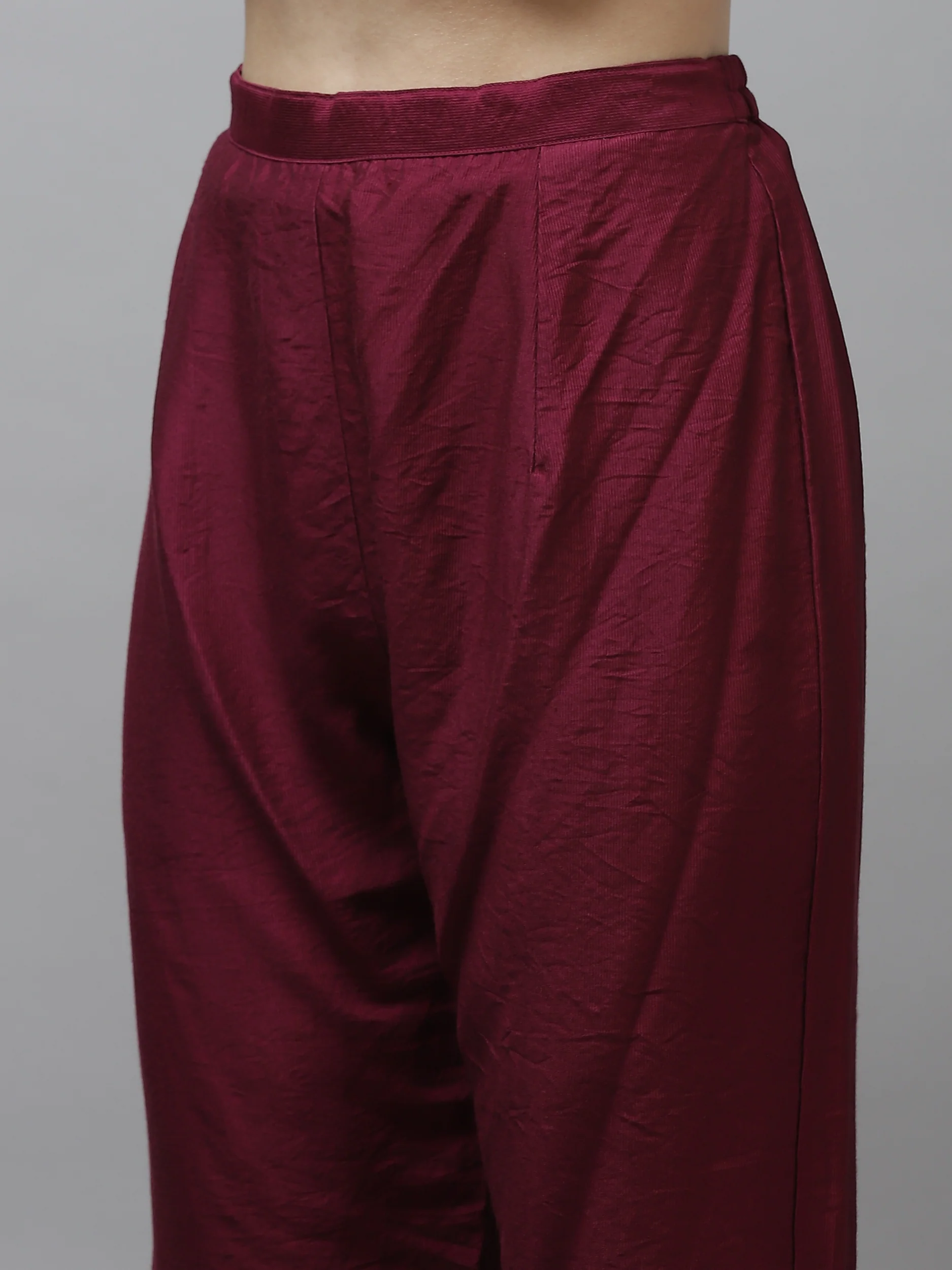 Indo Era Purple Foil Floral Printed Straight Kurta Pant with Dupatta Set - Image 6