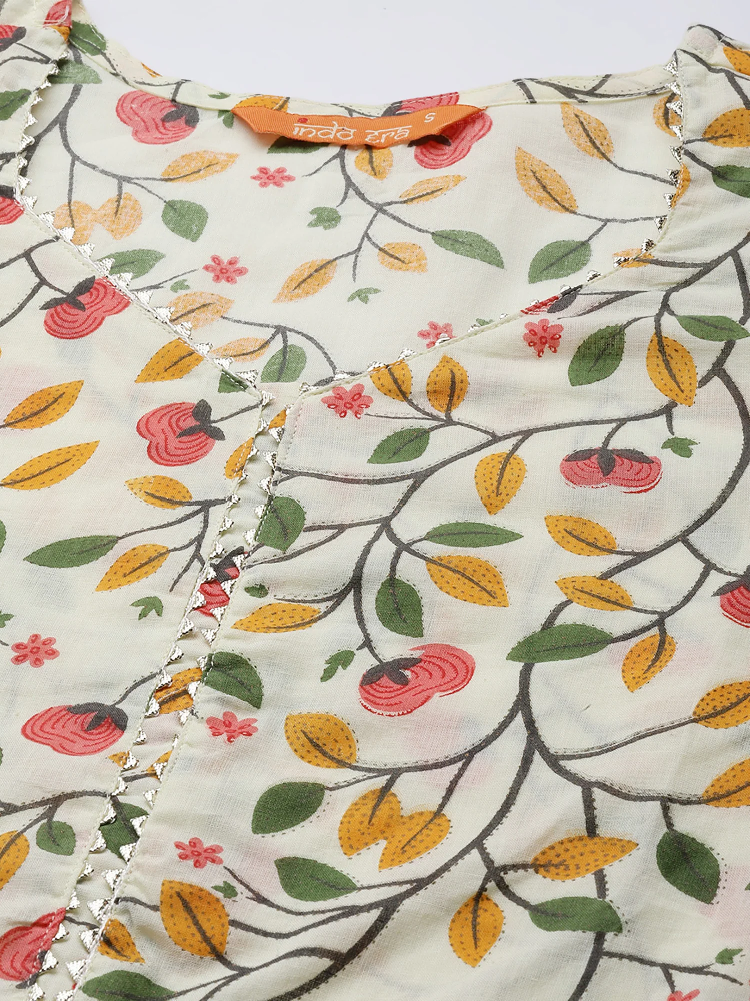 Indo Era White Printed Angarkha Sharara With Dupattab Set - Image 5